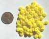 100 2x6mm Opaque Yellow Rondelle Beads